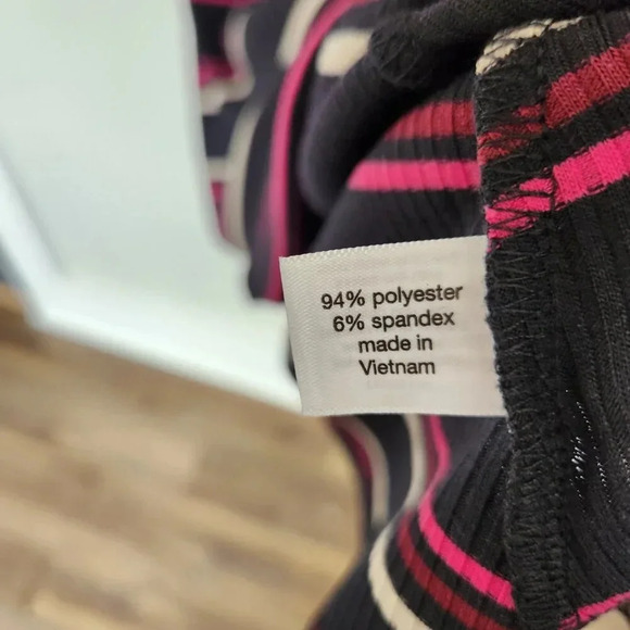 LANE BRYANT NWT Striped Mock Neck Ribbed Long Sleeve Dress Plus Size 26/28 - Picture 7 of 8